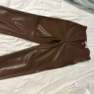 No Boundaries Chocolate Faux Leather Pants